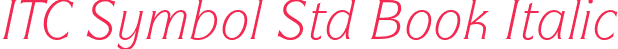 ITC Symbol Std Book Italic